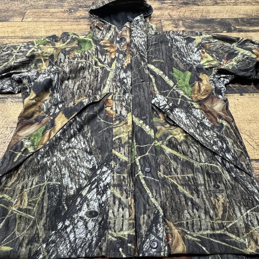 Gamehide Hush Hide Mossy Oak Camouflage Hunting Zip Up Jacket Men's Size Medium - Picture 8 of 14